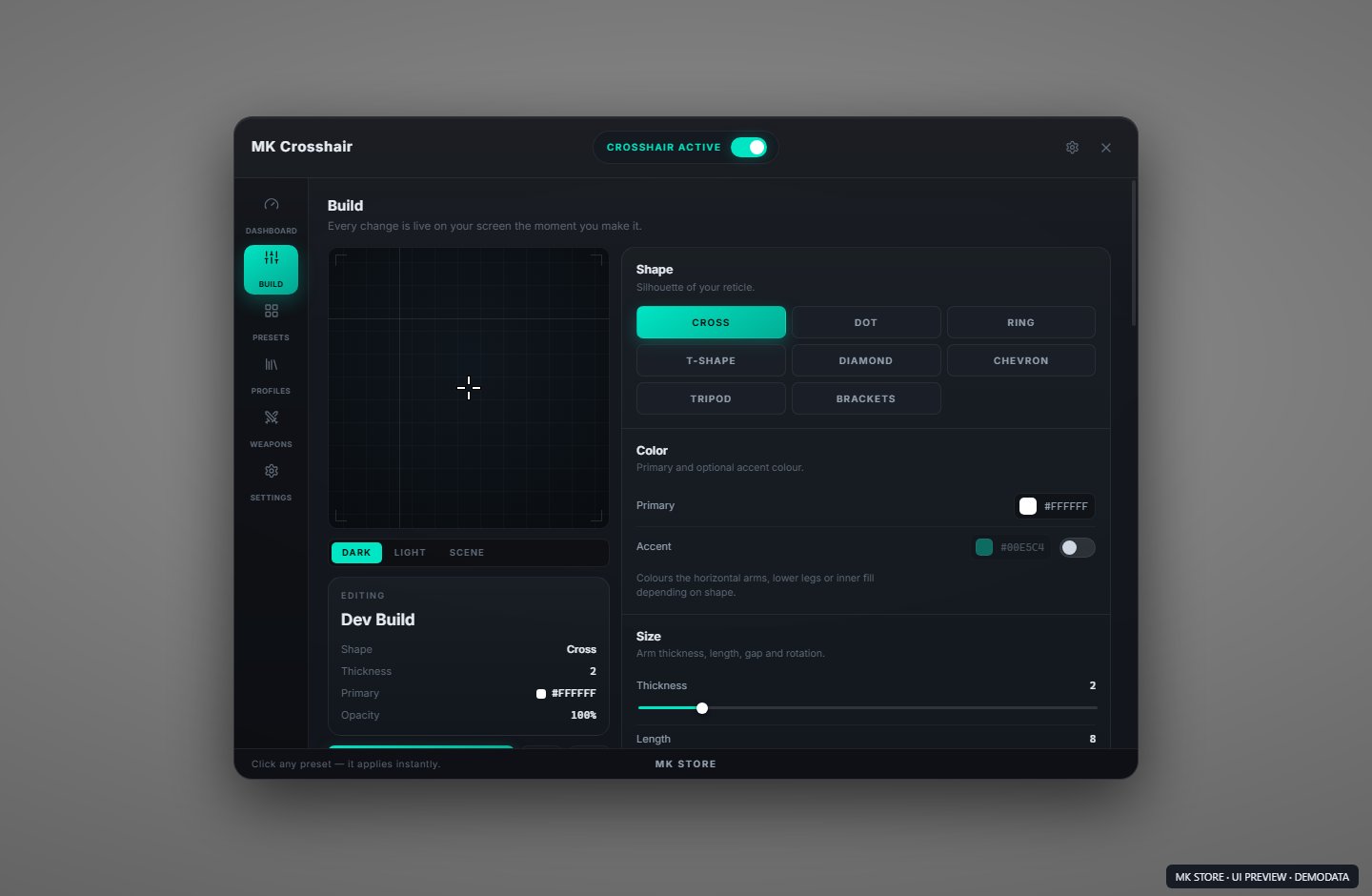 Mumle Crosshair — Byg sigtekorn